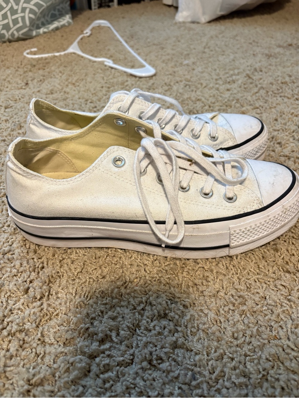 Converse White Low-Top Canvas Sneakers for Women